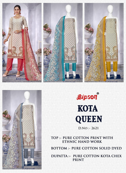 Kota Queen 2621 Bipson Prints Pure Cotton Pant Style Suits