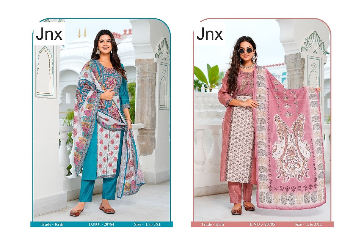 Kriti Jnx Readymade Pant Style Suits Wholesaler Gujarat