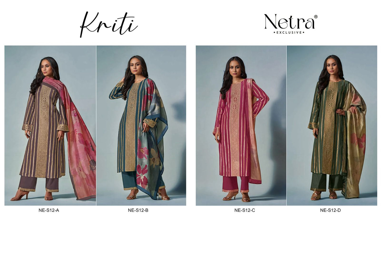 Kriti Netra Muslin Plazzo Style Suits Wholesaler Ahmedabad