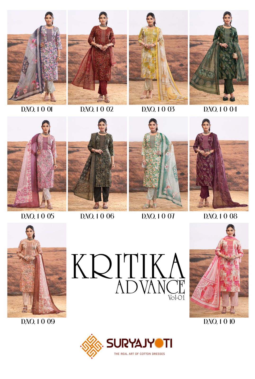 Kritika Advance Vol 1 Suryajyoti Heavy Rayon Readymade Pant Style Suits Wholesaler India