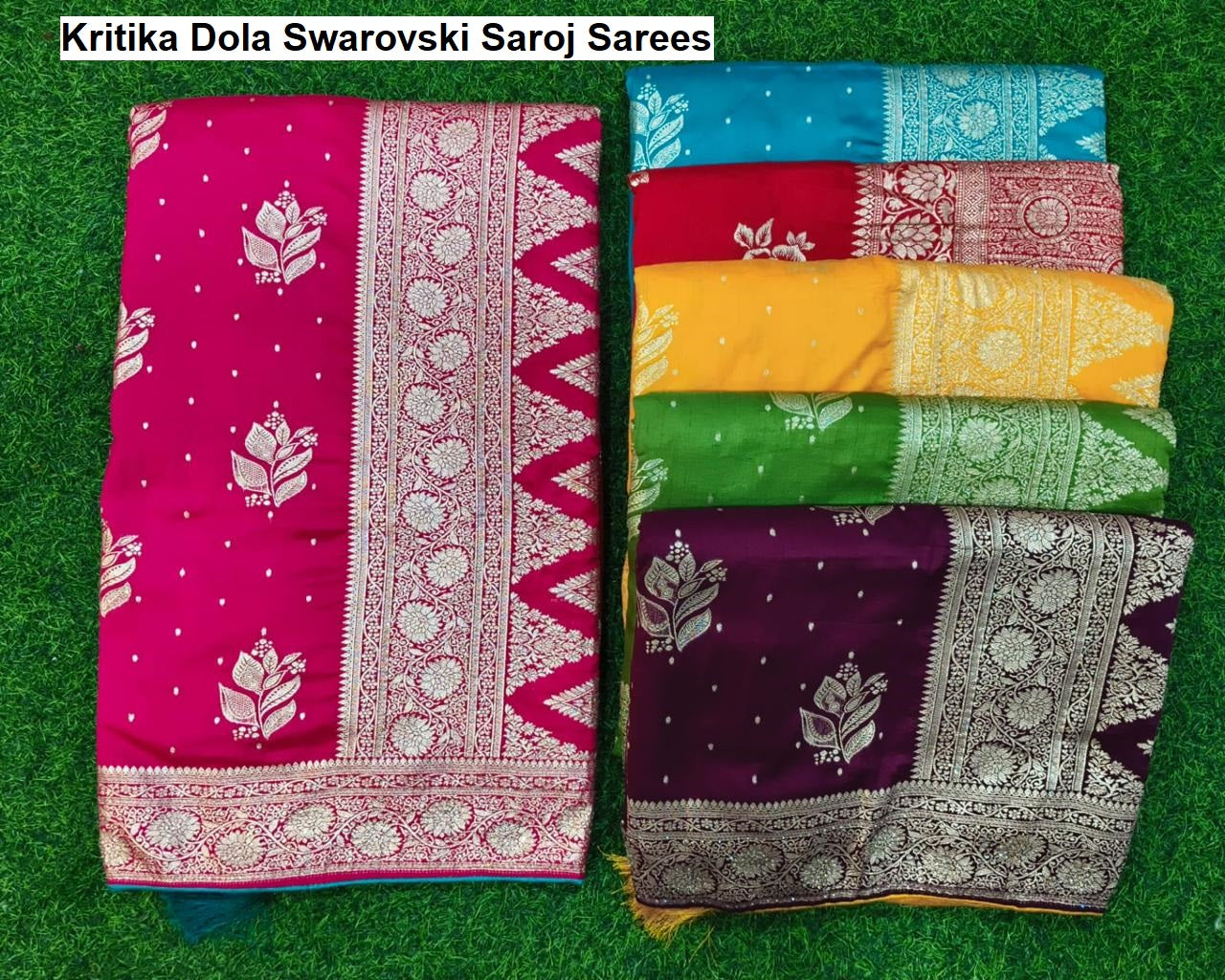 Kritika Dola Swarovski Saroj Muslin Sarees Manufacturer Gujarat