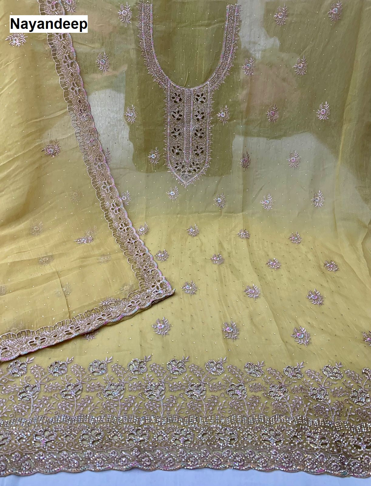 Kritika Nayandeep Rose Gold Salwar Suits Wholesale Price