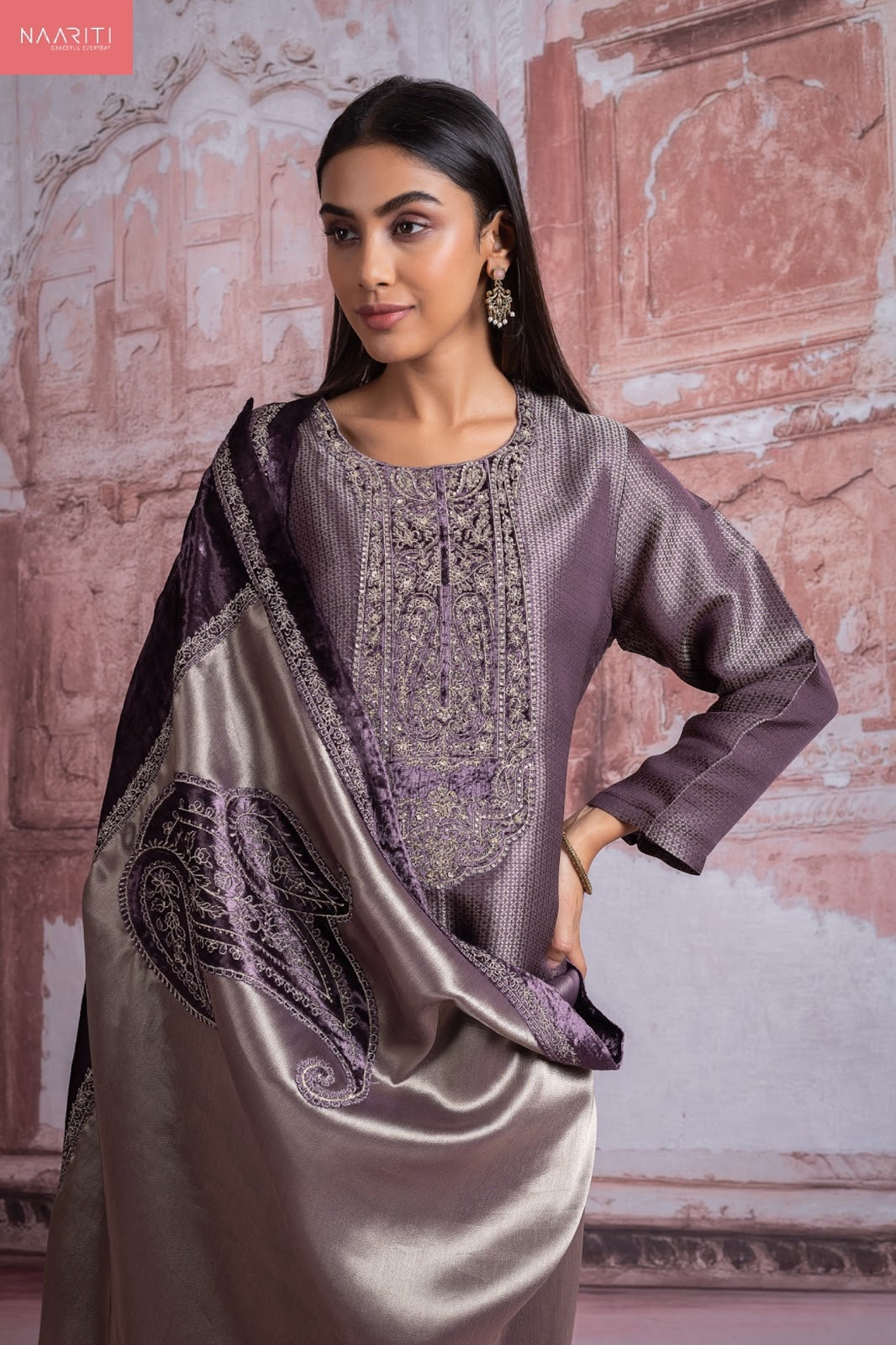 Kritvi Naariti Pure Silk Pant Style Suits Supplier Gujarat