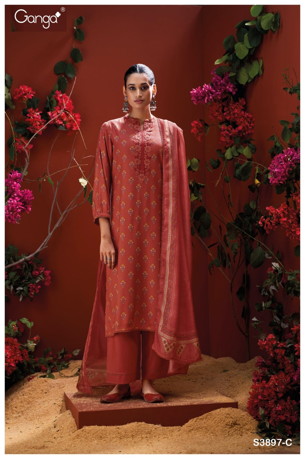 Krivya 3897 Ganga Pashmina Suits Supplier India