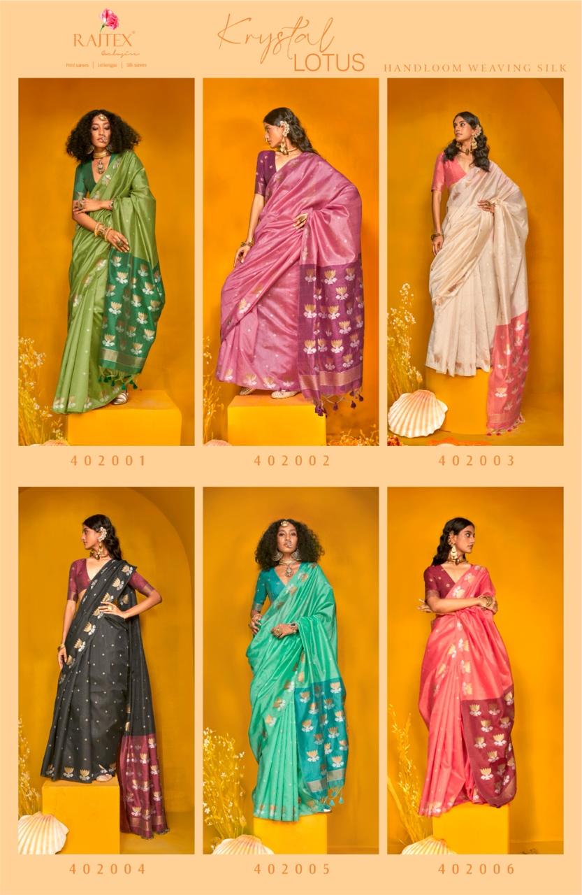 Krystal Lotus Rajtex Handloom Weaving Sarees Exporter Gujarat