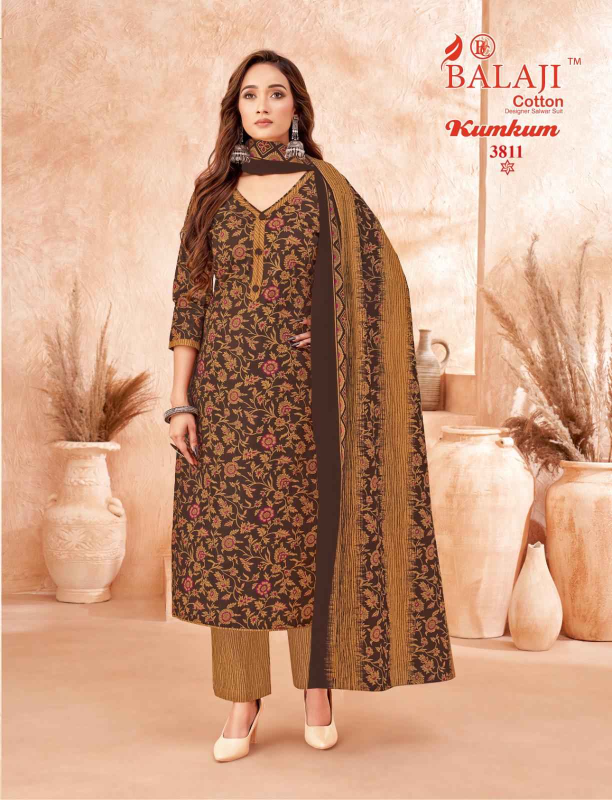 Kumkum Vol 38 Balaji Cotton Dress Material Wholesaler India
