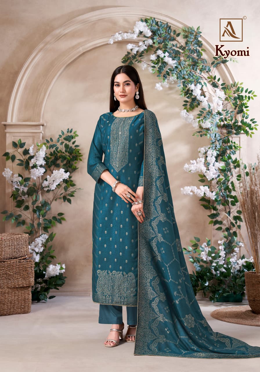 Kyomi Alok Viscose Karachi Pashmina Salwar Suits Wholesaler Ahmedabad