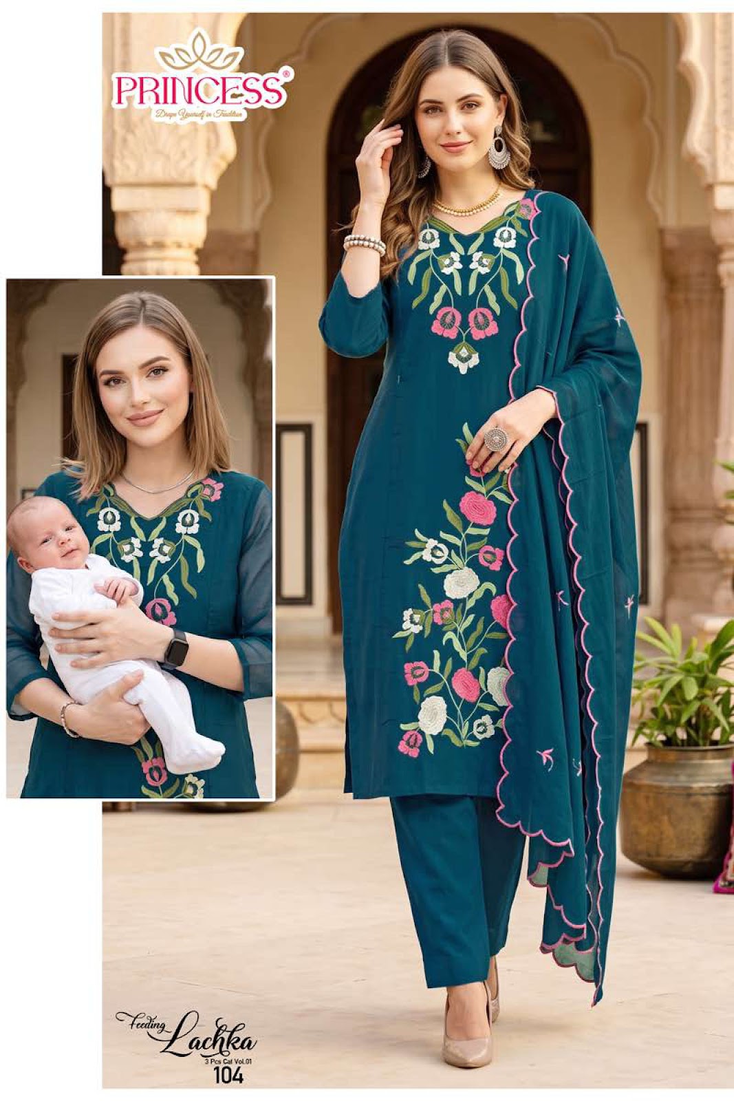 Lachka Princess Creation Roman Feeding Readymade Suit Manufacturer