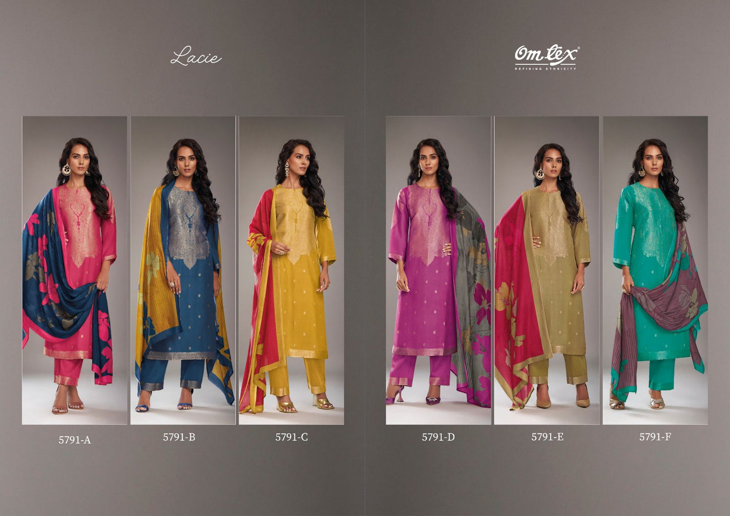 Lacie Omtex Muslin Jacquard Pant Style Suits Wholesale Price
