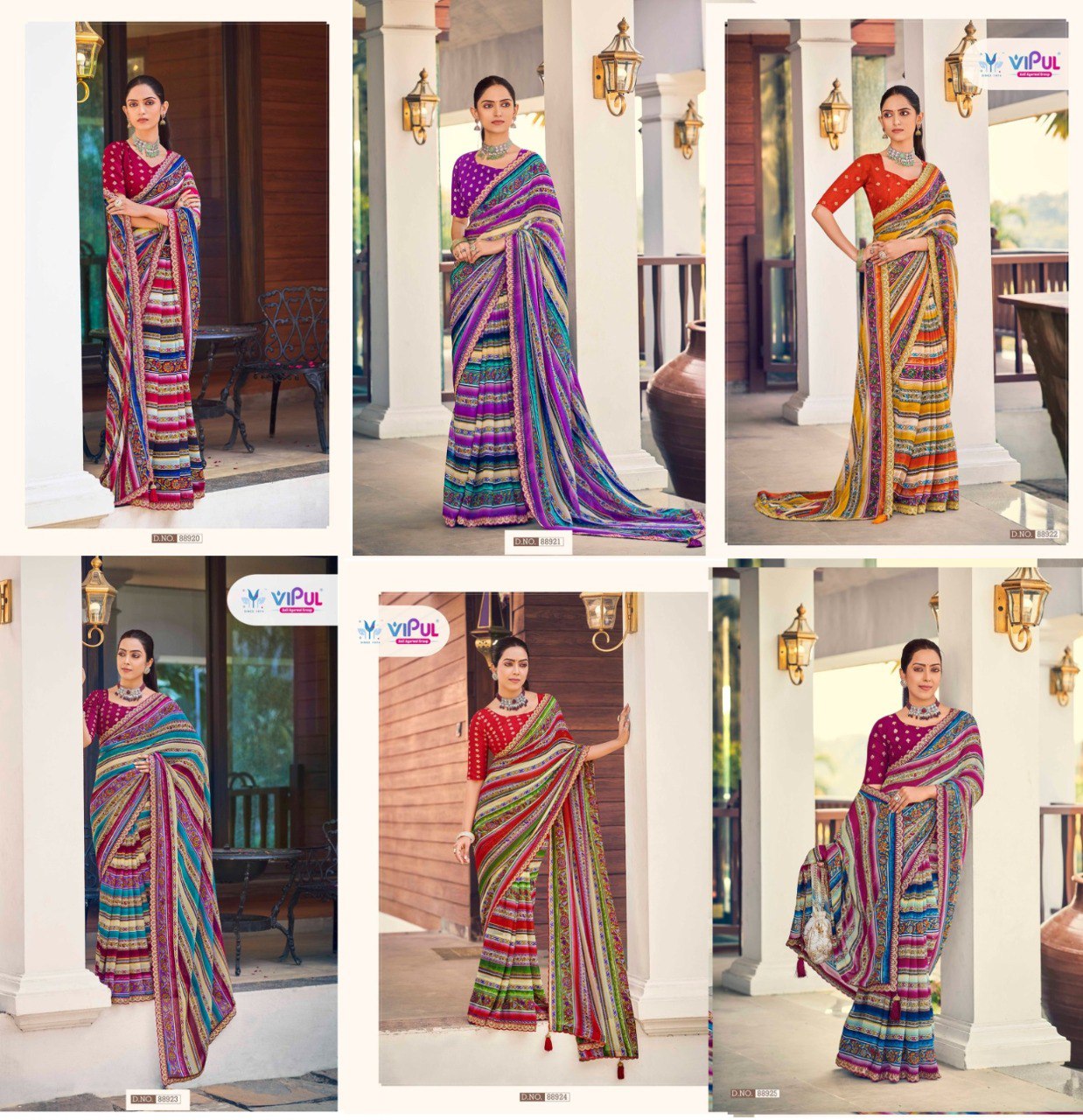 Ladlee 88920-88925 Vipul Silk Sarees Manufacturer Gujarat