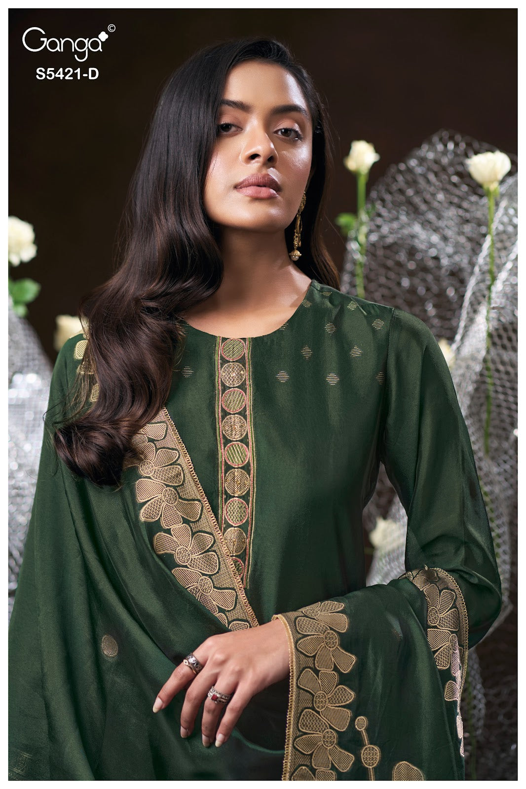 Laevia S5421 Ganga Woven Silk Plazzo Style Suits Exporter India