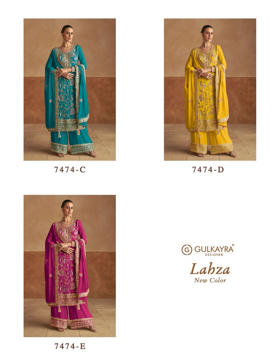 Lahza Gulkayra Designer Chinon Readymade Suits Manufacturer India