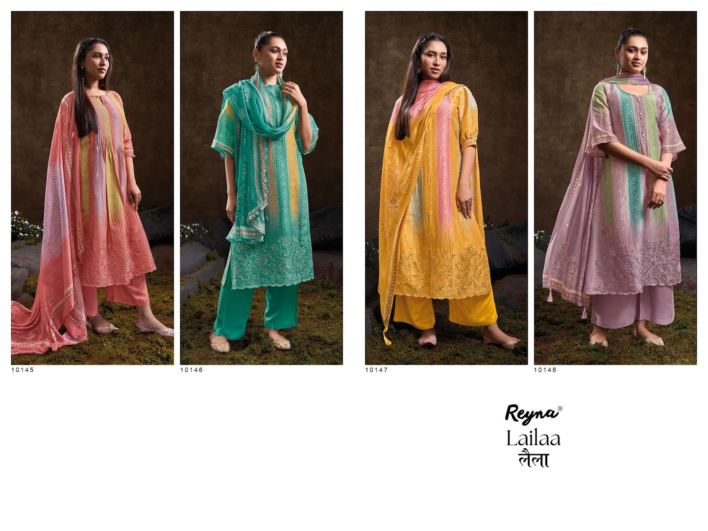 Lailaa Reyna Silk Pant Style Suits Wholesaler Ahmedabad