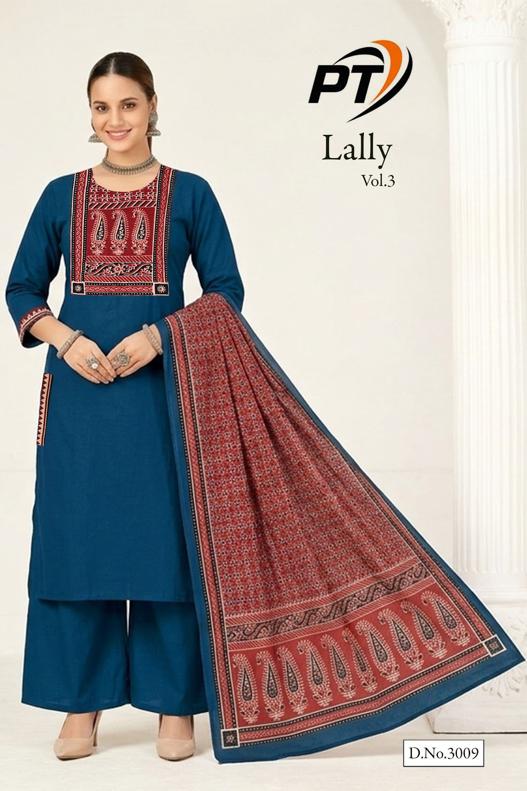 Lally Vol 3 Pt Cotton Readymade Plazzo Style Suits Wholesaler India