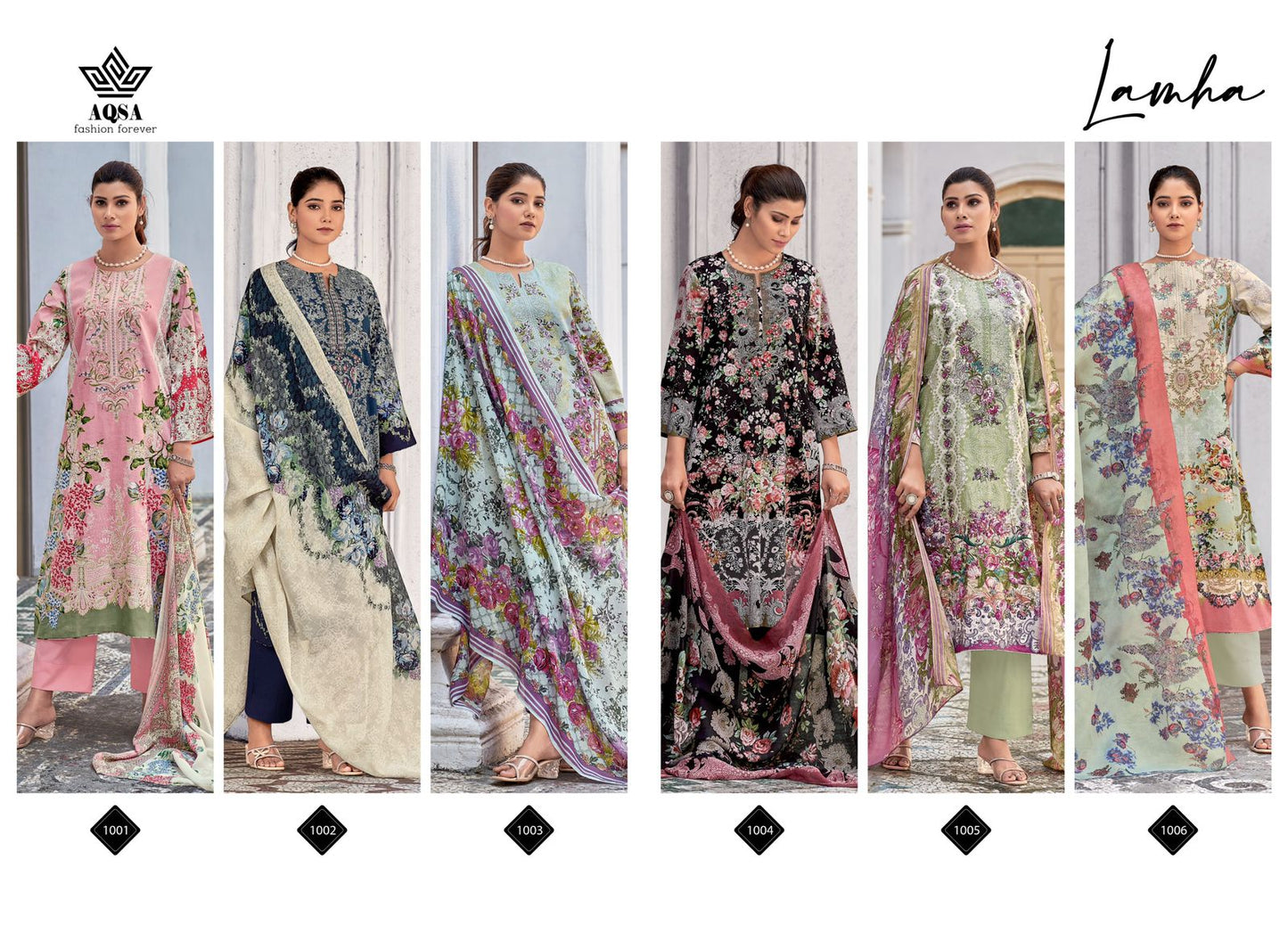 Lamha Aqsa Cambric Cotton Karachi Salwar Suits