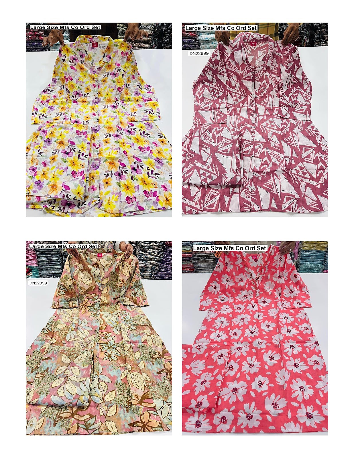 Large Size Mfs Cotton Co Ord Set Supplier Ahmedabad