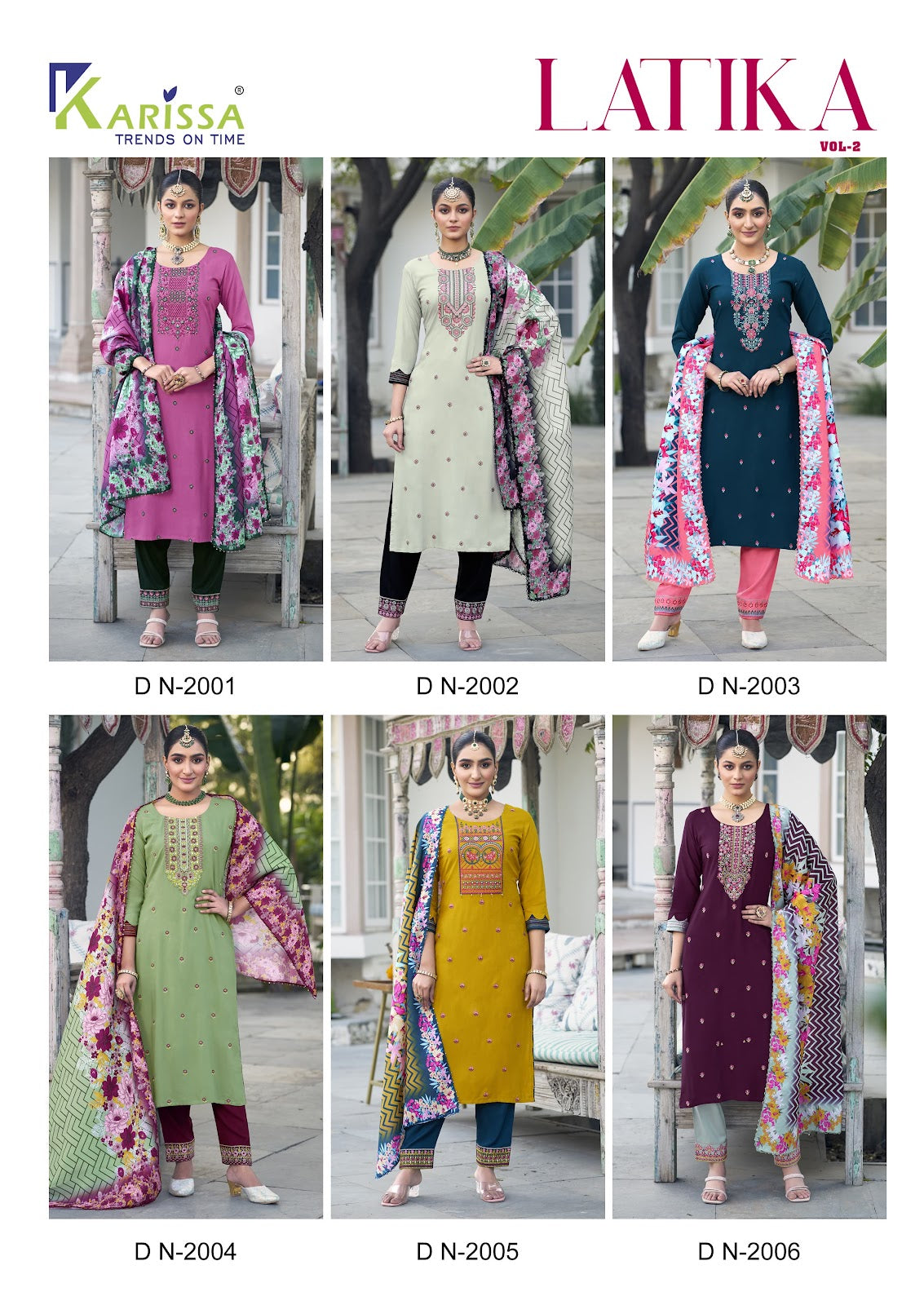 Latika Vol 2 Karissa Liva Rayon Readymade Pant Style Suits Exporter
