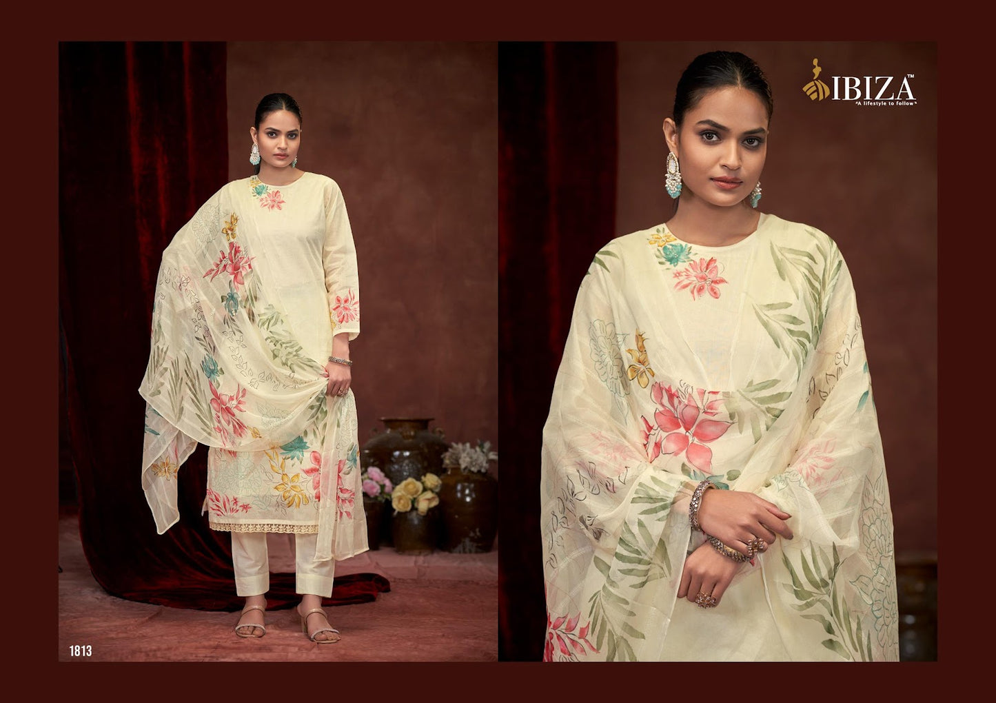 Latima Ibiza Pure Organdy Pant Style Suits Wholesaler Gujarat