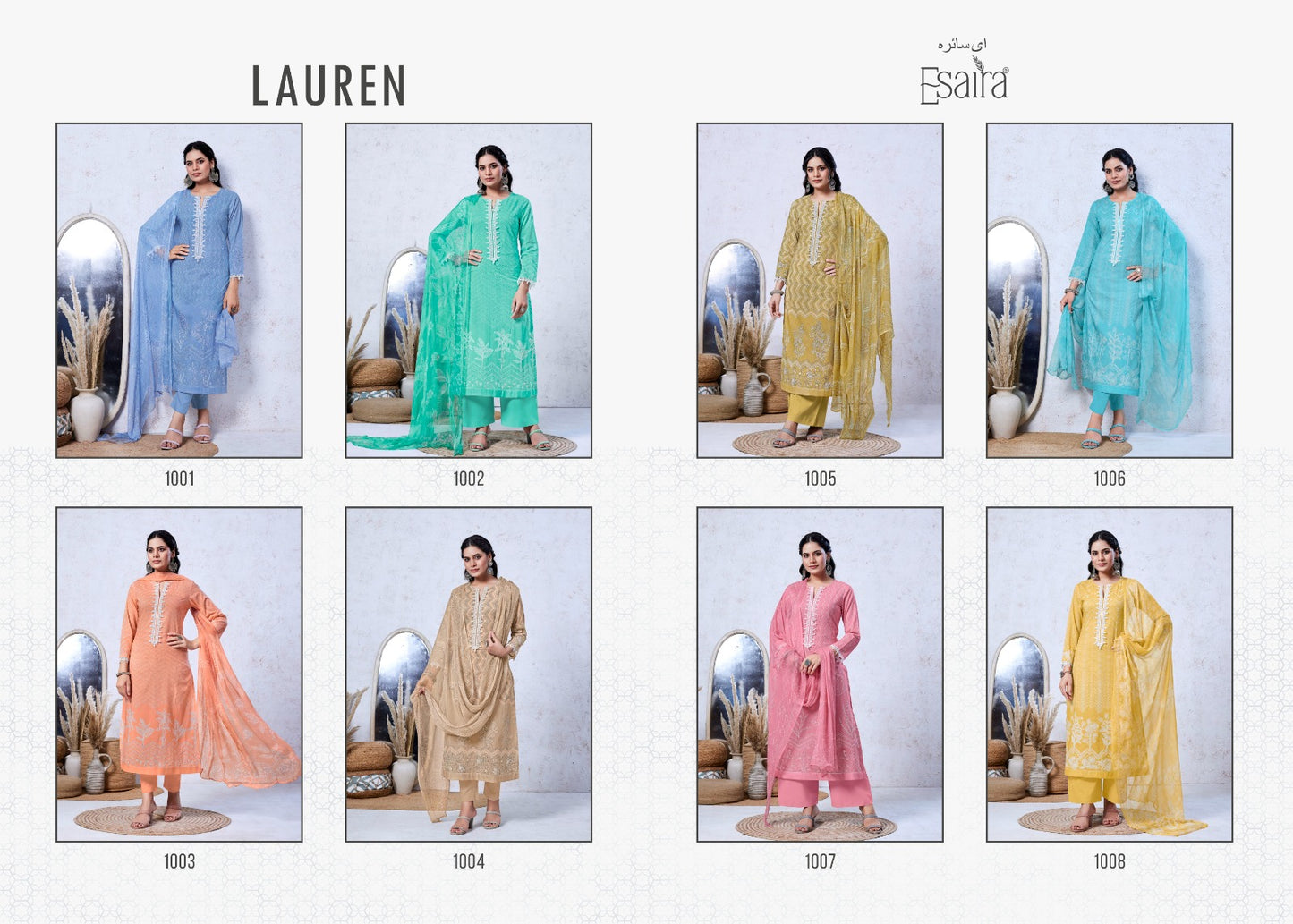 Lauren Esaira Cotton Cambric Pant Style Suits Supplier