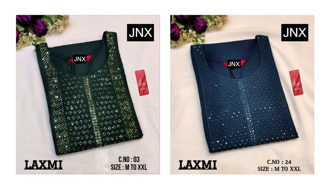 Laxmi 2012 Jnx Rayon 22Kg Straight Cut Kurtis Exporter