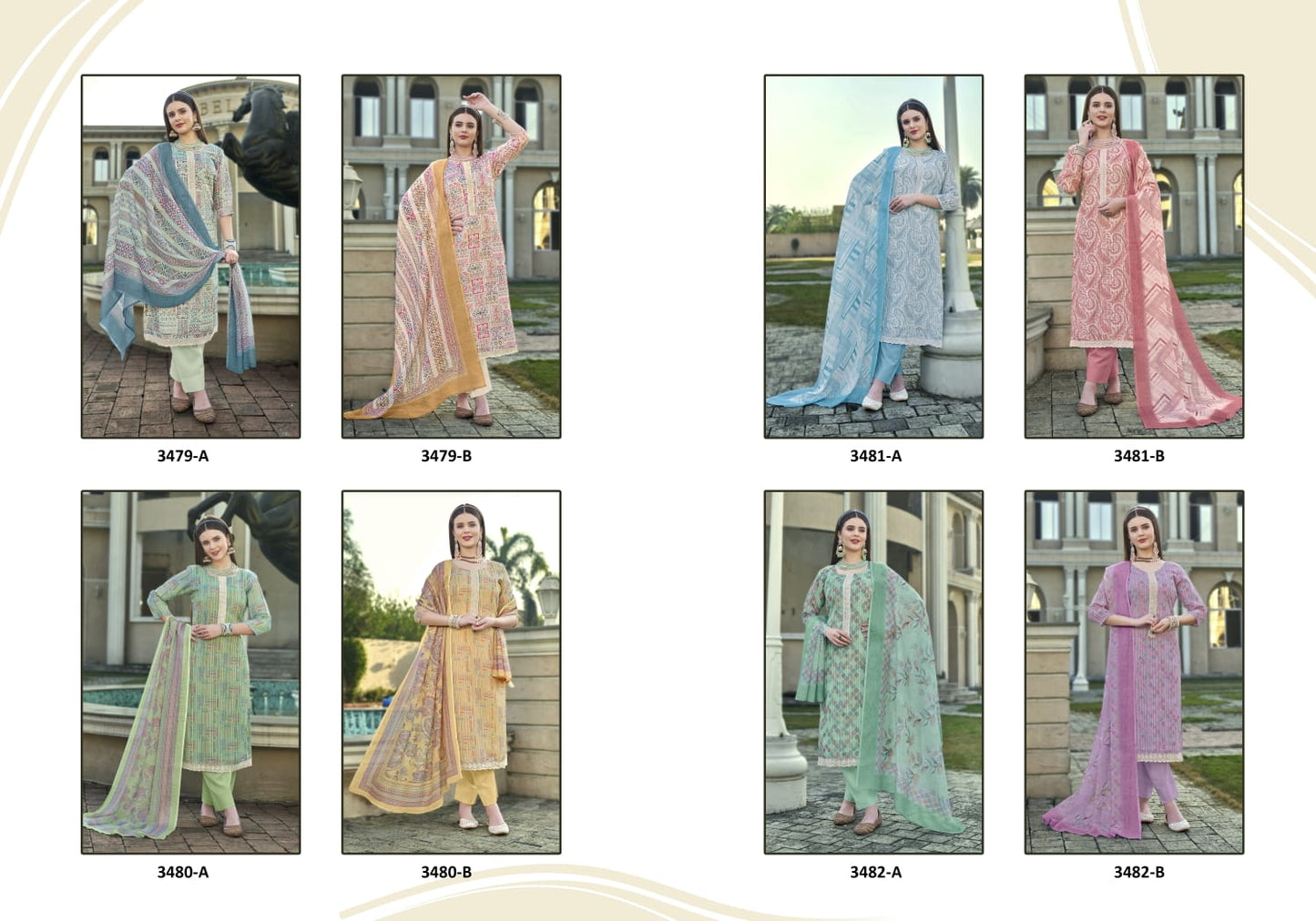 Leena 3 Rivaa Cotton Linen Pant Style Suits