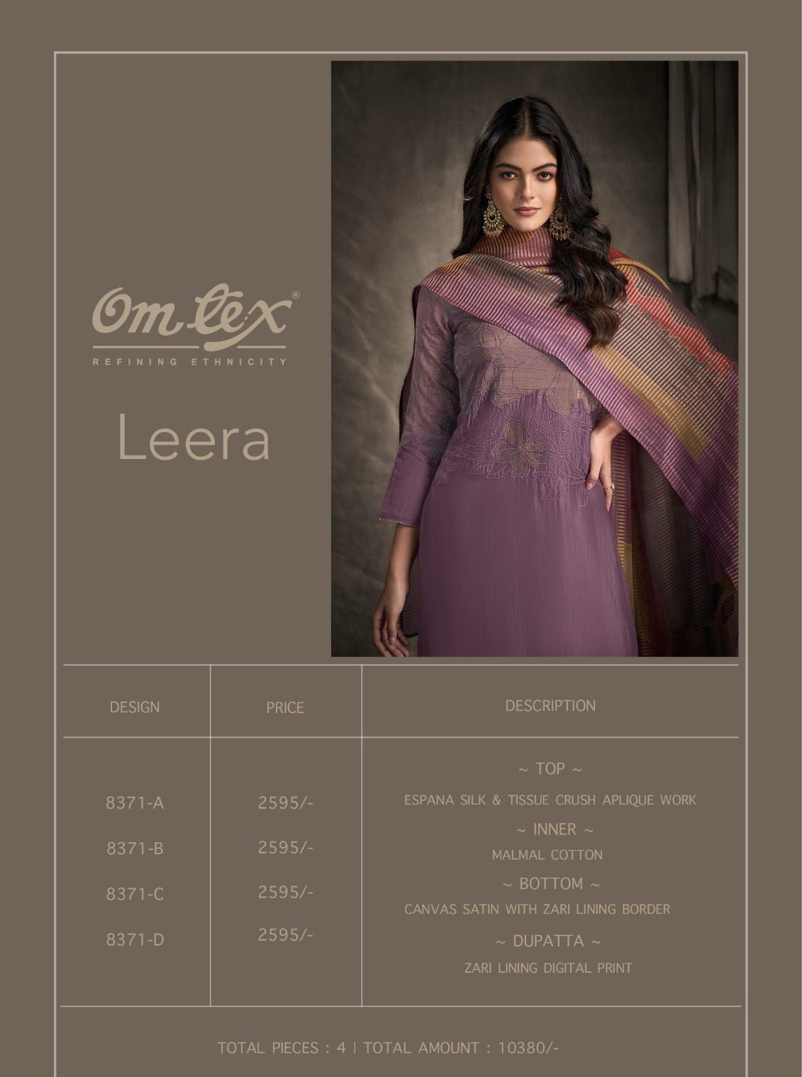 Leera Omtex Silk Plazzo Style Suits Exporter