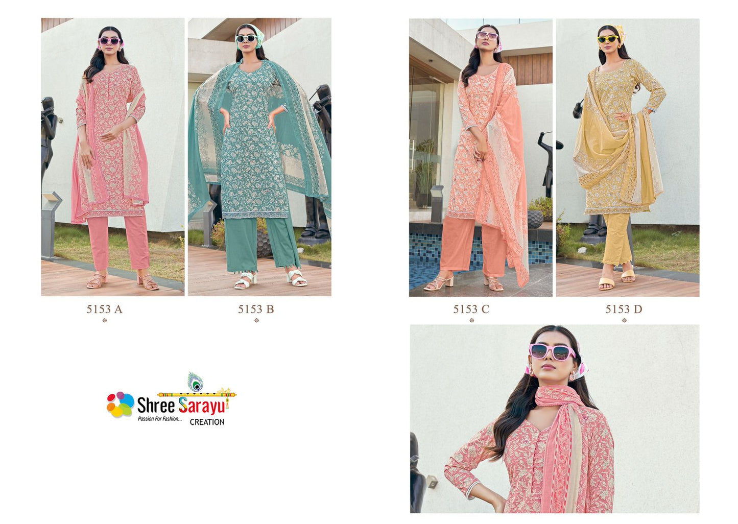 Legacy Of Summers 5153 Shree Sarayu Creation Lawn Cotton Pant Style Suits