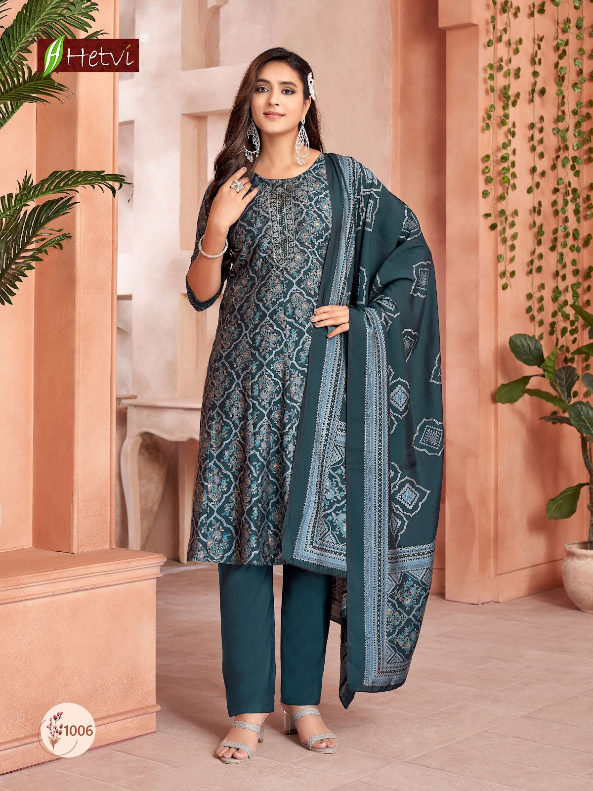Lekha Hetvi Chanderi Modal Readymade Pant Style Suits Supplier Ahmedabad