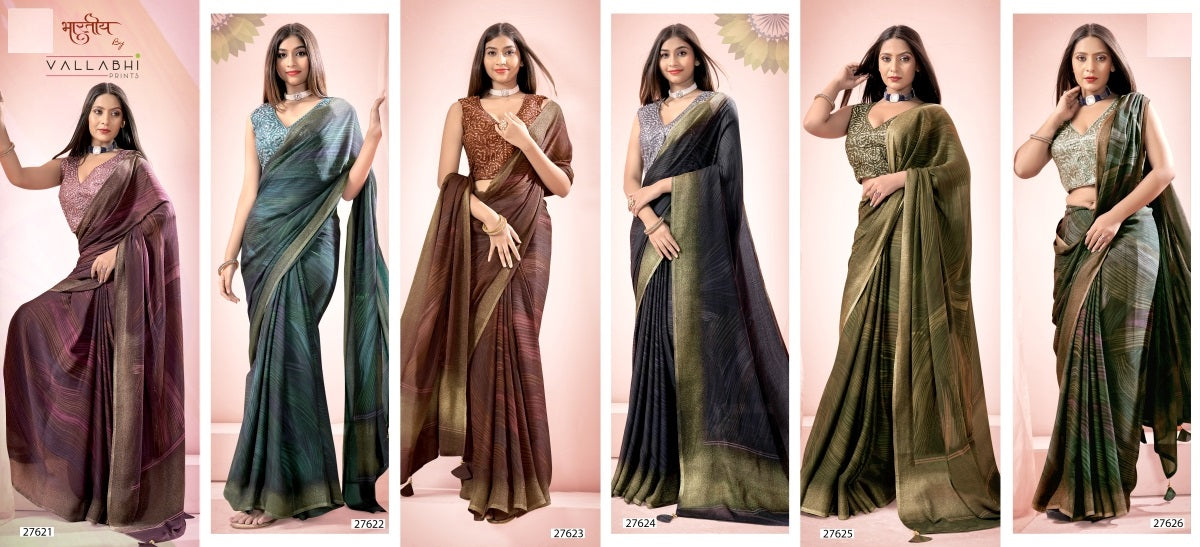 Leona Vallabhi Prints Georgette Sarees Wholesale Rate