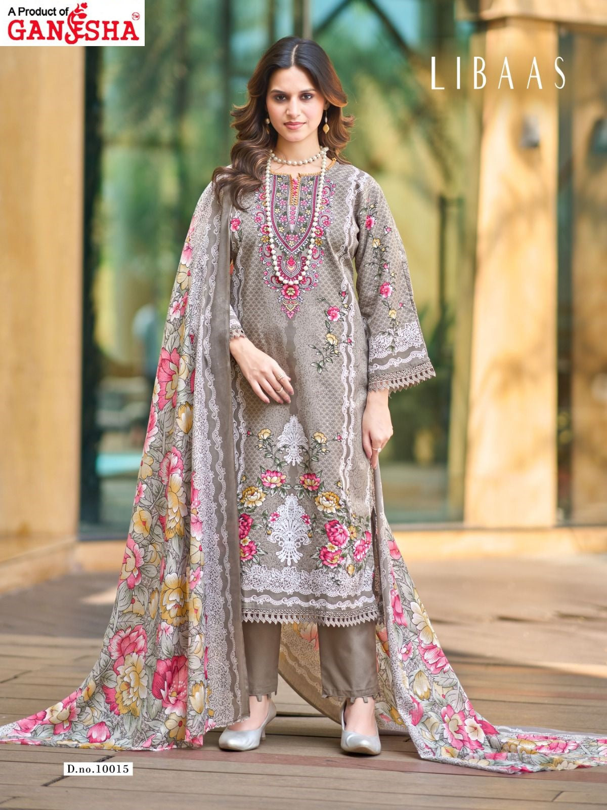 Libaas Vol 10 Ganesha Mix Cotton Karachi Salwar Suits Manufacturer Gujarat