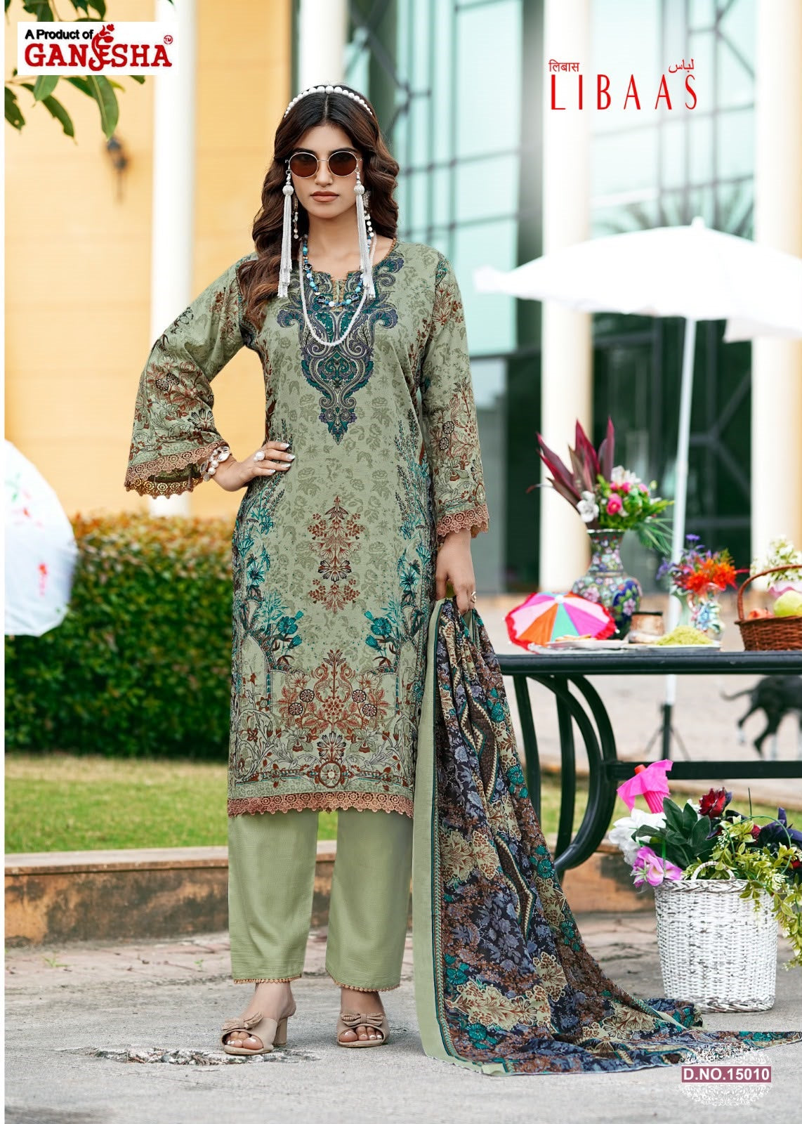 Libaas Vol 15 Ganesha Mix Cotton Karachi Salwar Suits Wholesale