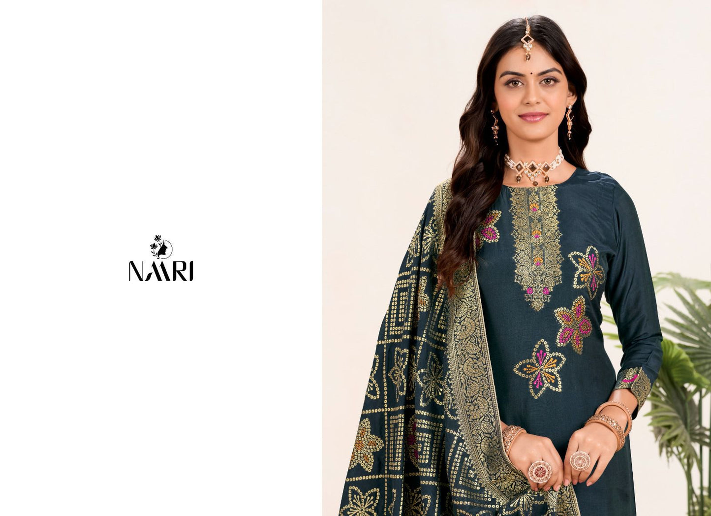 Libas Naari Muslin Jacquard Pant Style Suits Manufacturer
