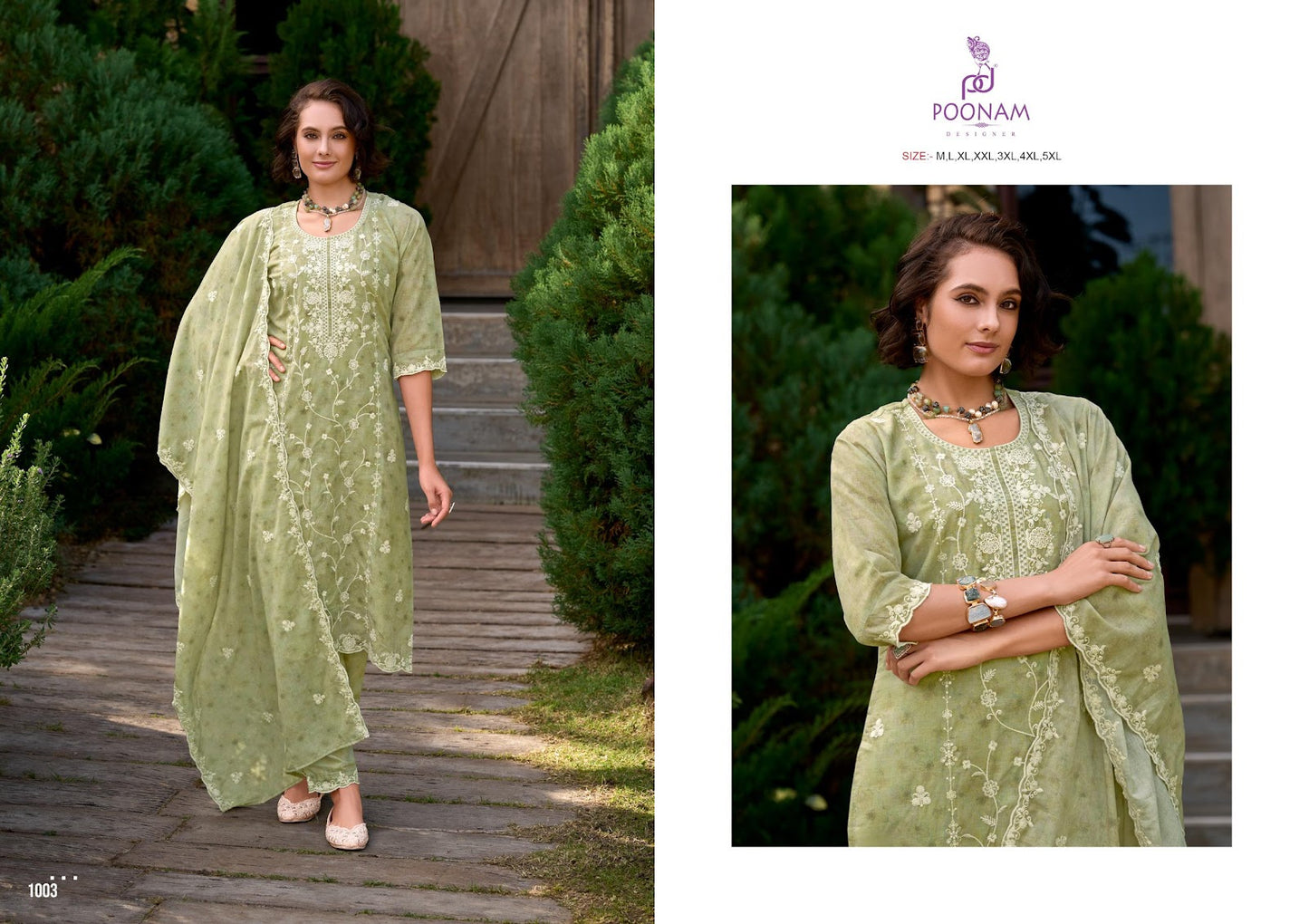 Lilah Poonam Designer Cotton Readymade Pant Style Suits Exporter Ahmedabad