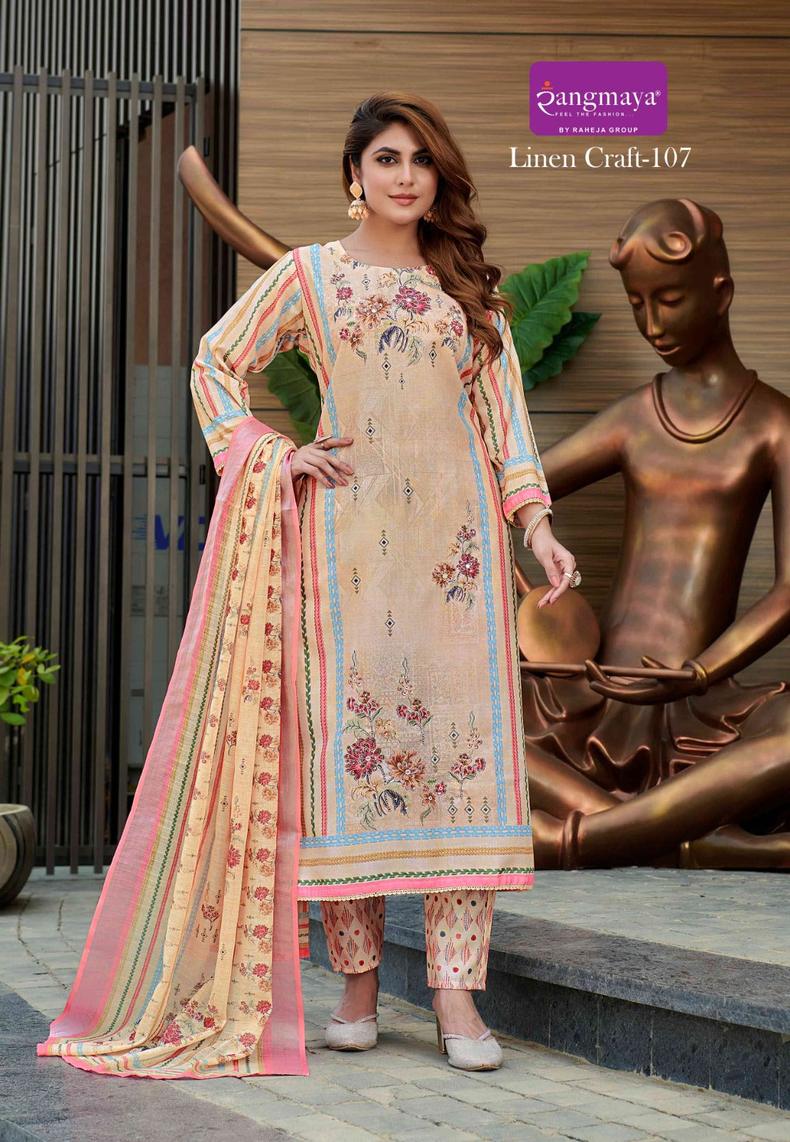 Linen Craft Rangmaya Readymade Pant Style Suits Wholesaler India