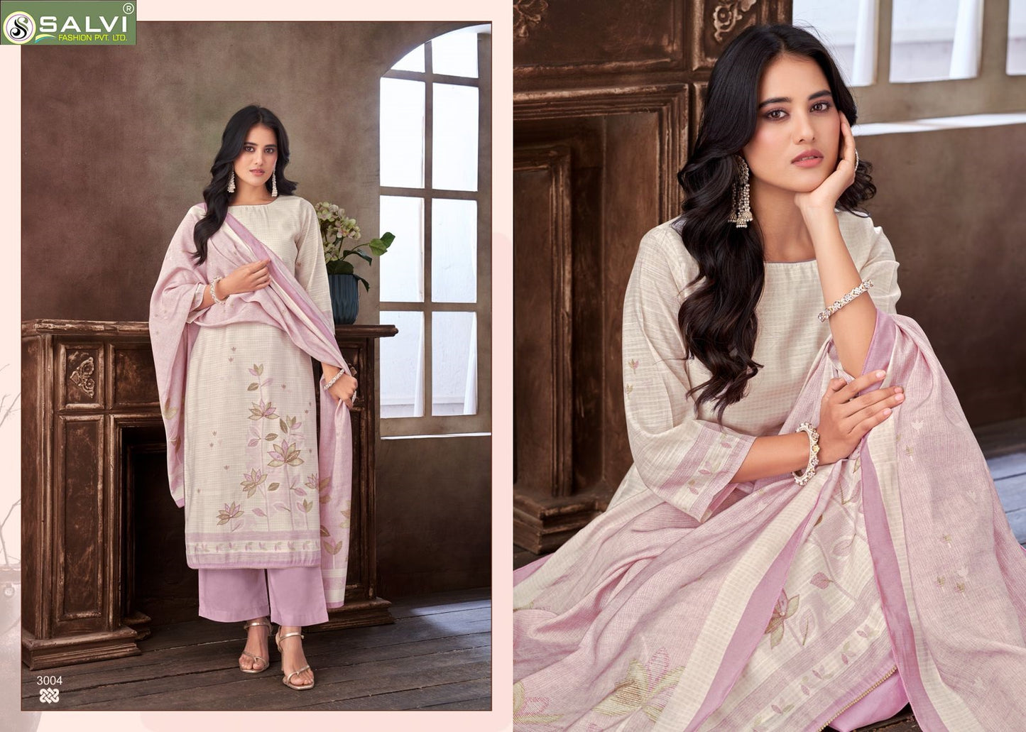 Linen Silk Vol 3 Salvi Fashion Pant Style Suits Wholesale