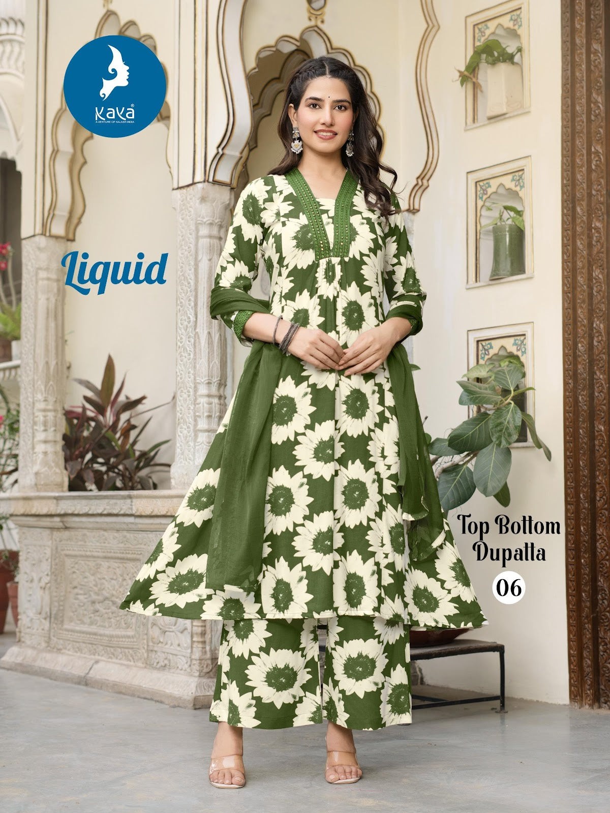 Liquid Kaya Reyon Readymade Anarkali Suits Manufacturer