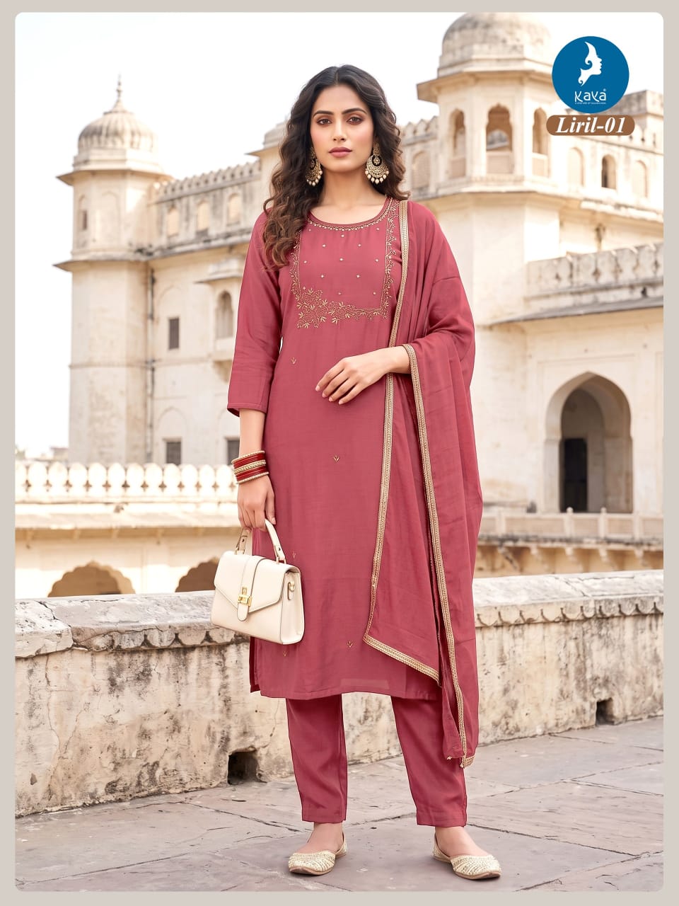 Liril Kaya Chanderi Readymade Pant Style Suits Supplier Gujarat
