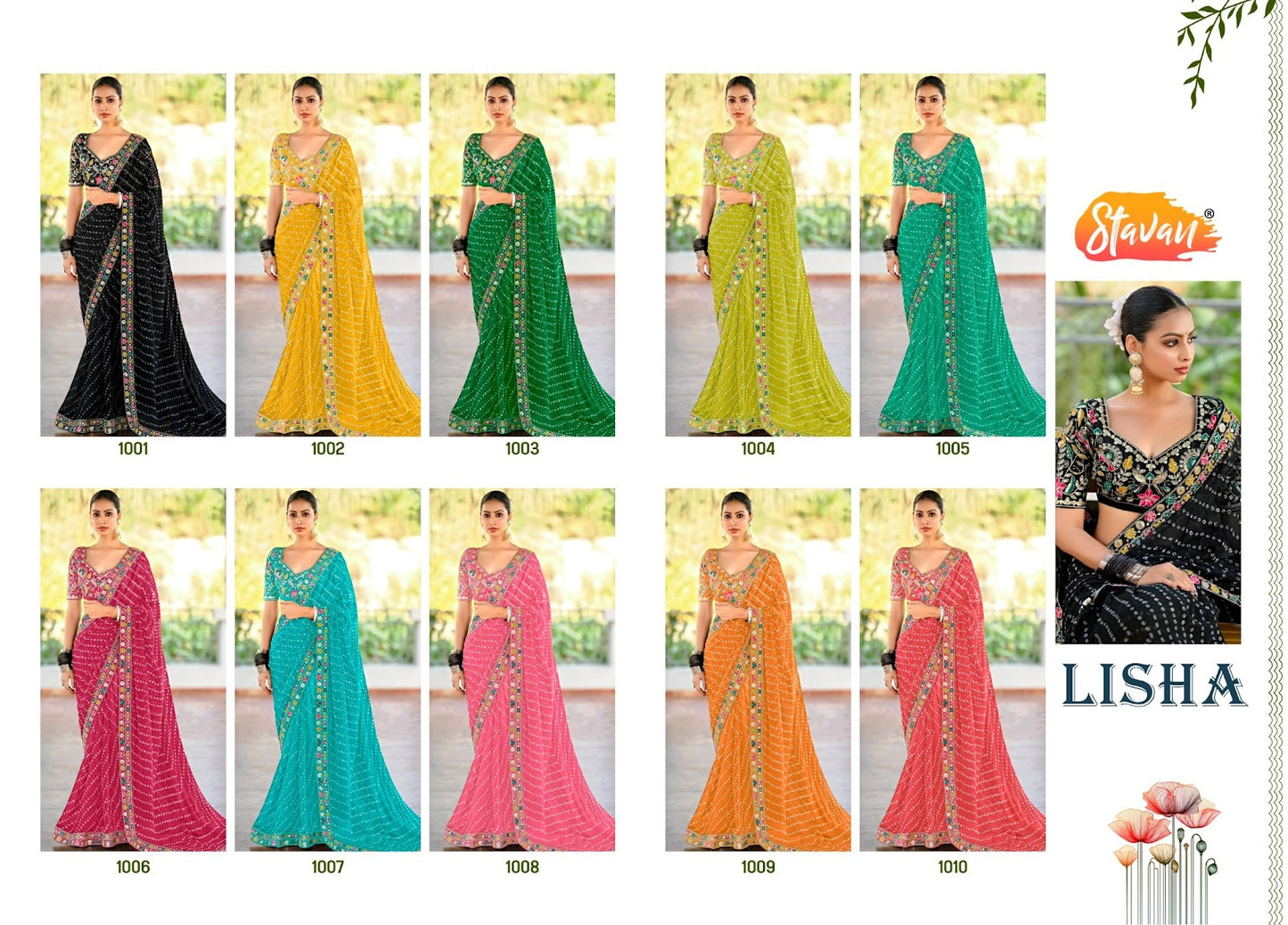 Lisha Stavan Weightless Sarees Wholesaler Ahmedabad