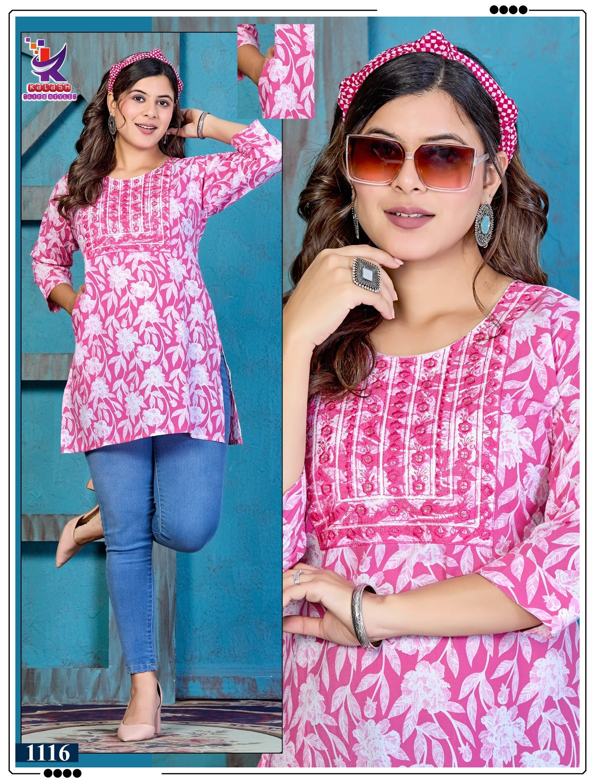 Little Miss 2 Mlm Kalash Lifestyle Rayon 14Kg Short Kurtis Supplier India