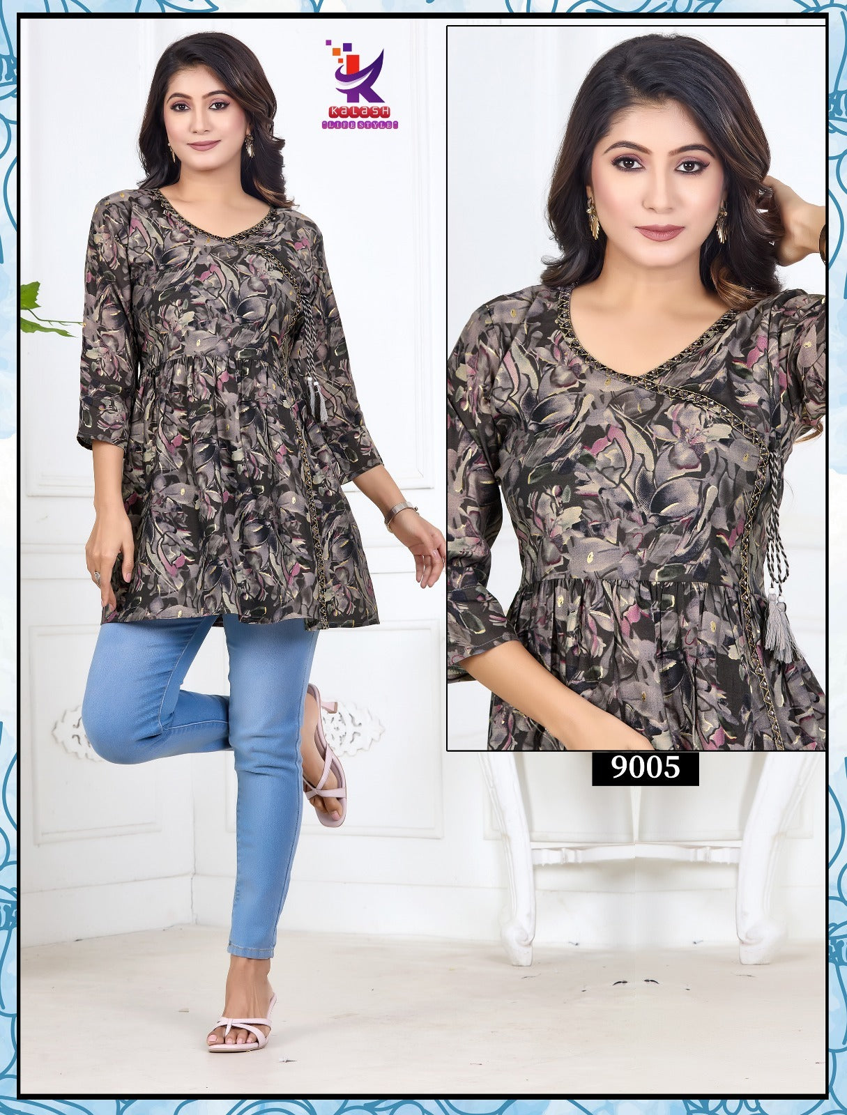 Little Shine Mlm Kalash Lifestyle Rayon 17Kg Stylish Tops Manufacturer Gujarat