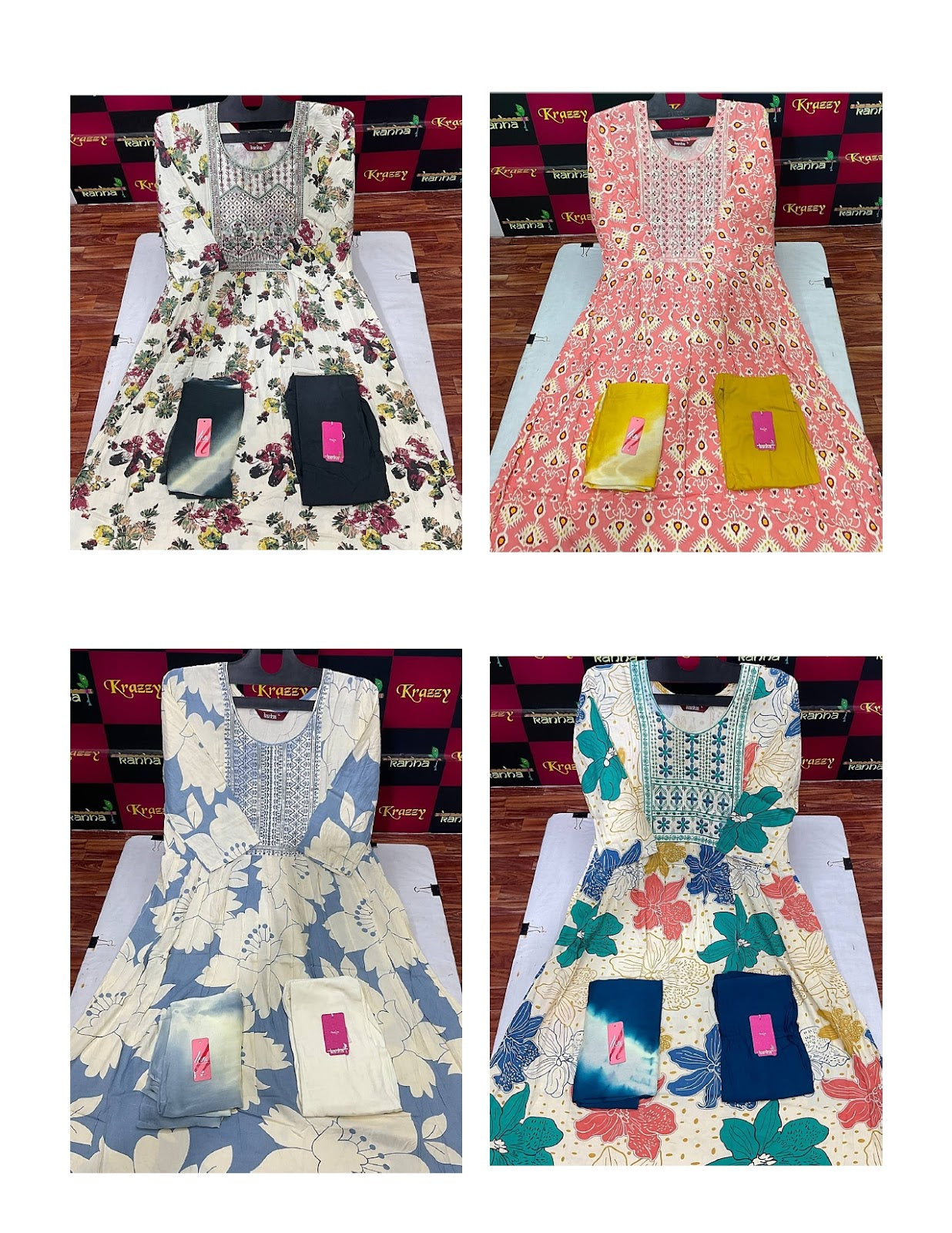 Liva Asman 0107 Kanha Reyon Readymade Anarkali Suits Manufacturer Ahmedabad