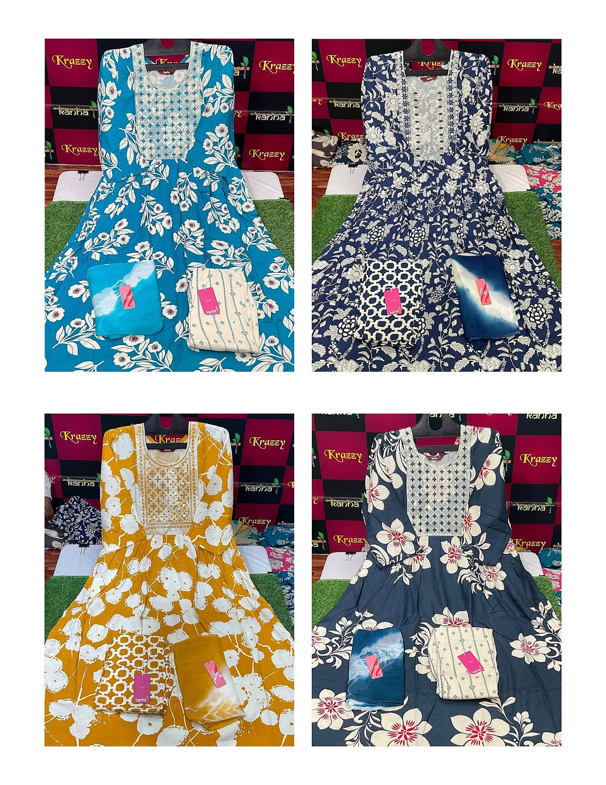 Liva Khel With Pocket 061025 Kanha Reyon Readymade Pant Style Suits Exporter India