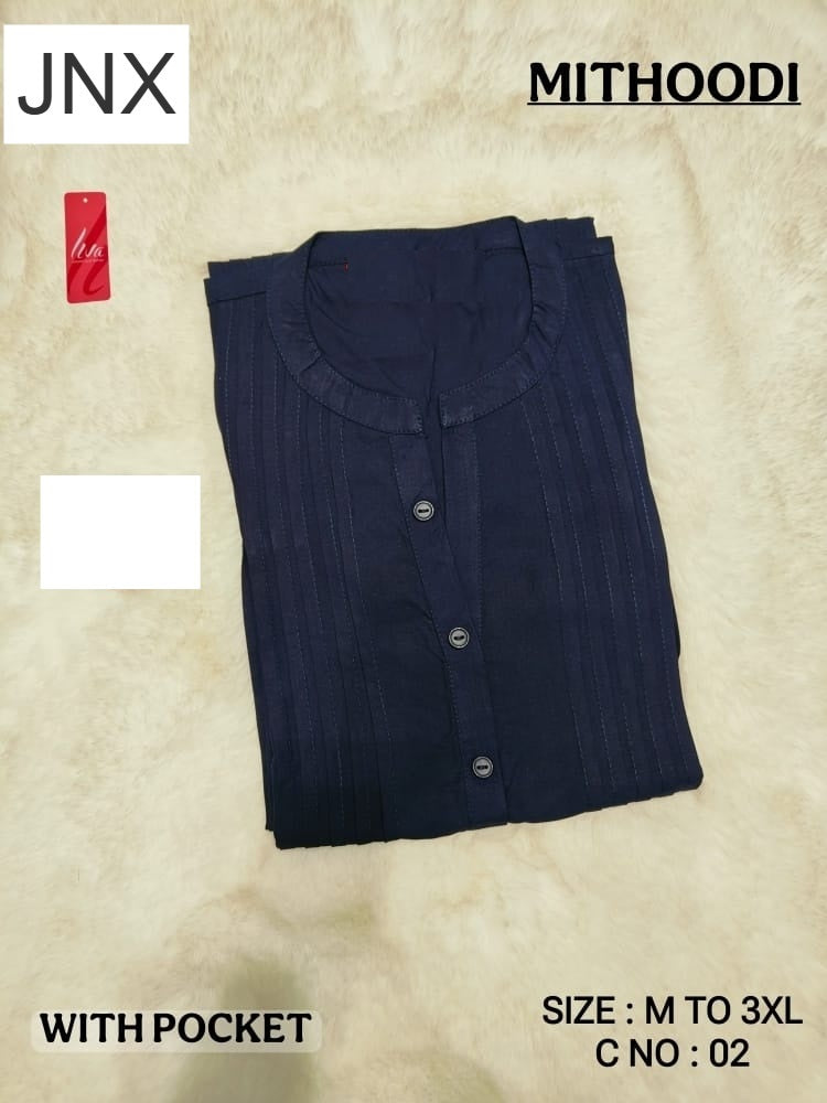 Liva Mithoodi Jnx Rayon Kurti With Pocket Exporter