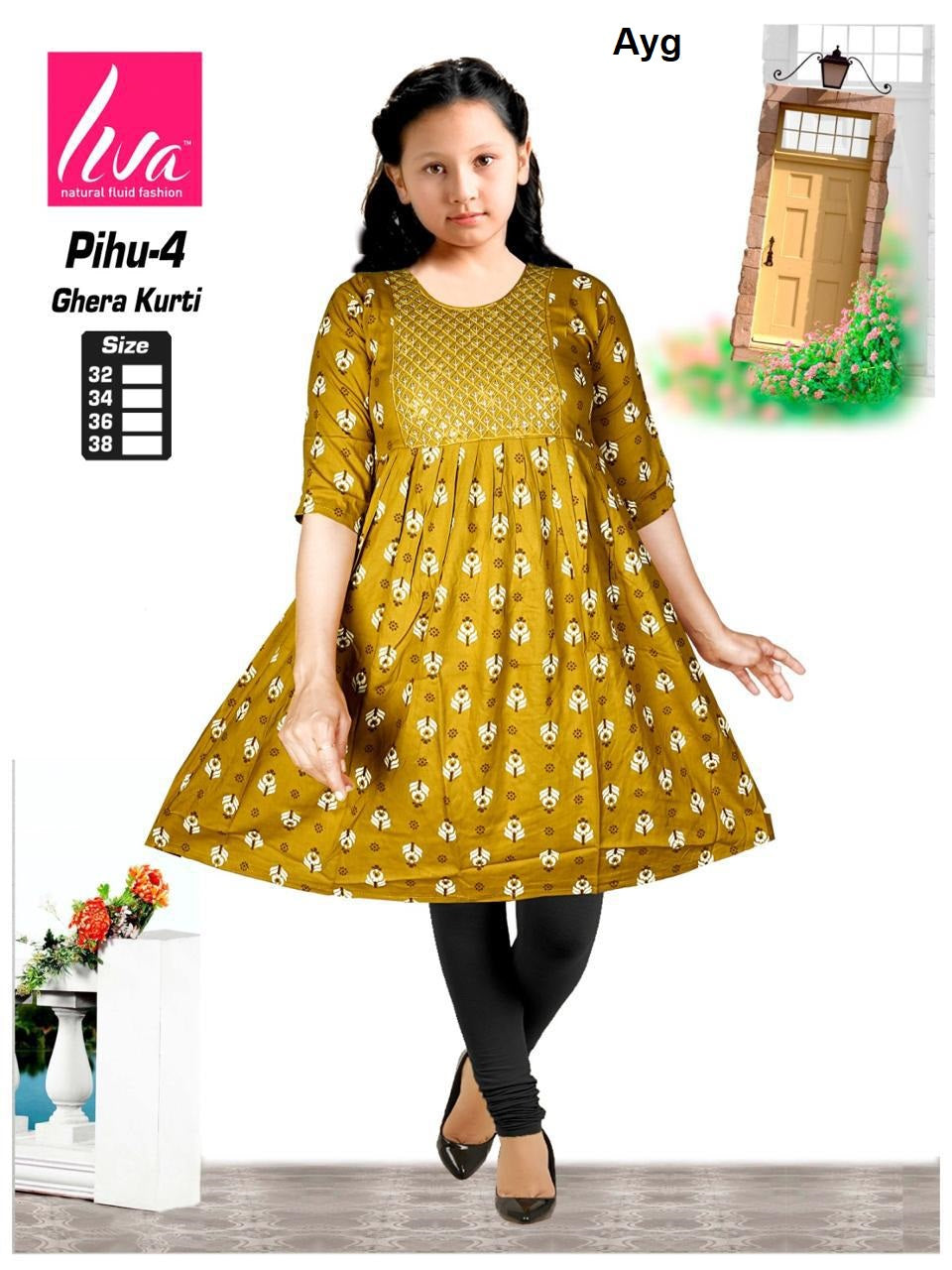 Liva Pihu Ayg Girls Kurti Exporter Gujarat