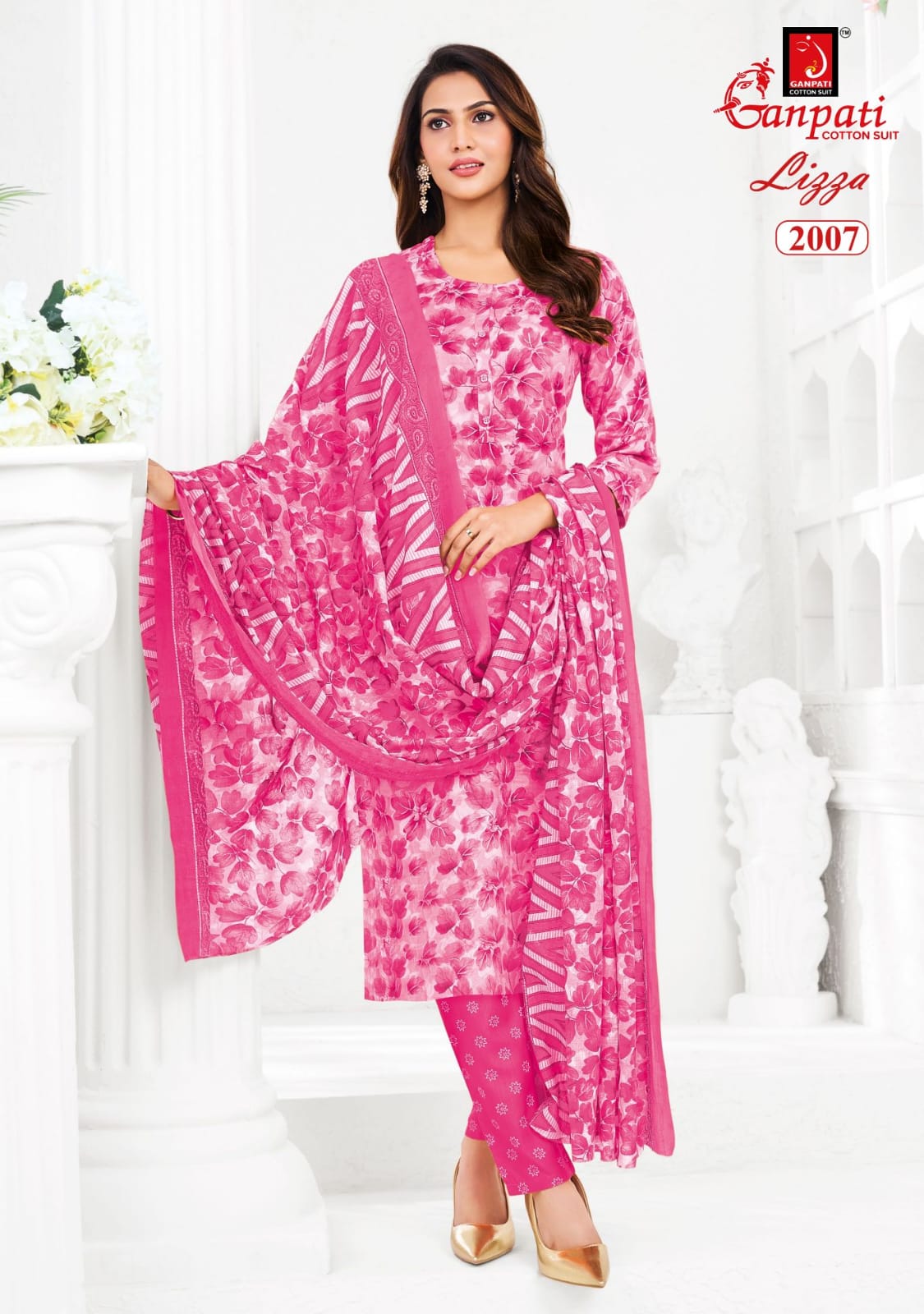 Lizza Vol 2 Ganpati Readymade Cotton Pant Suits Wholesaler Gujarat