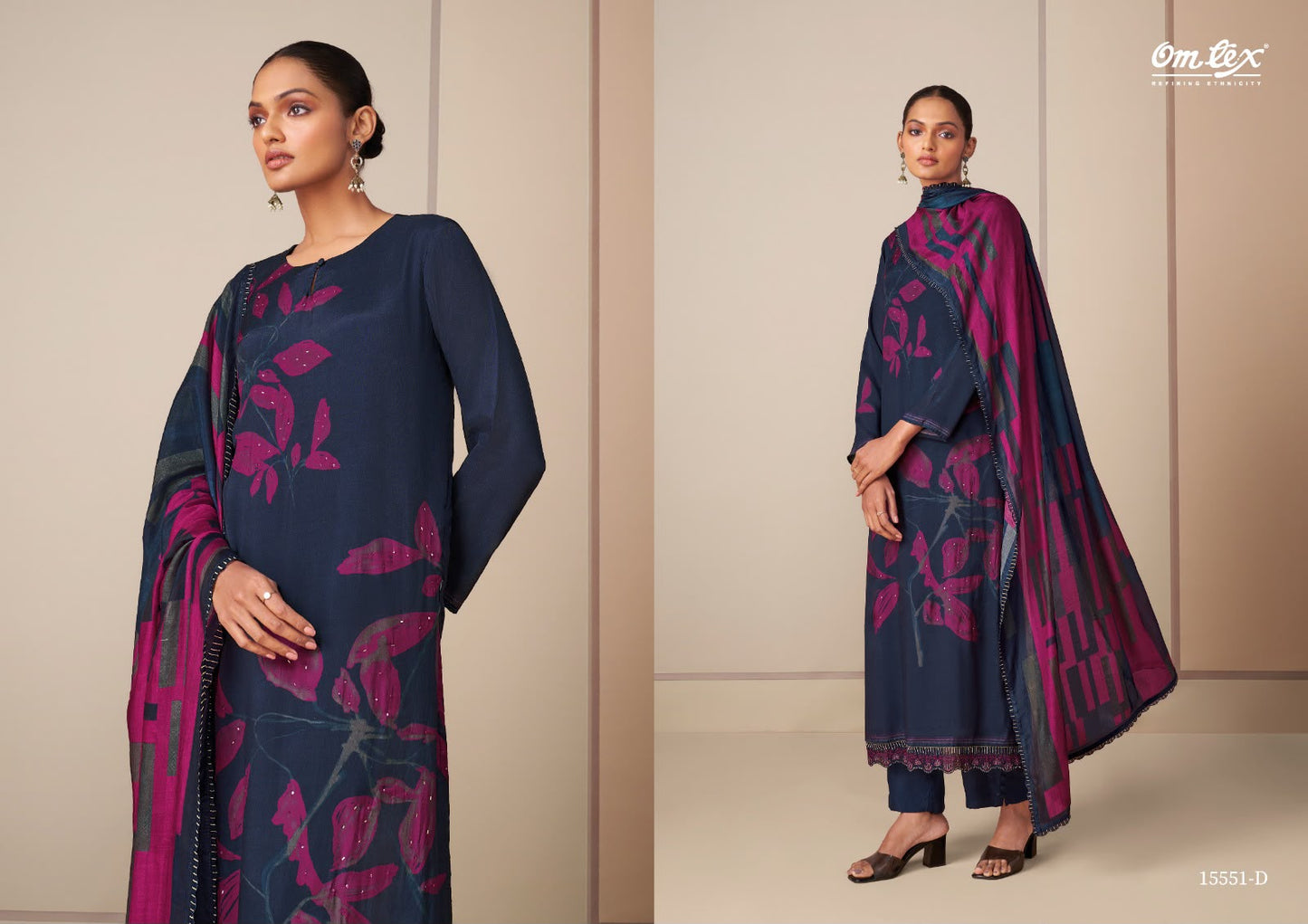 Lokita Omtex Muslin Silk Pant Style Suits Manufacturer