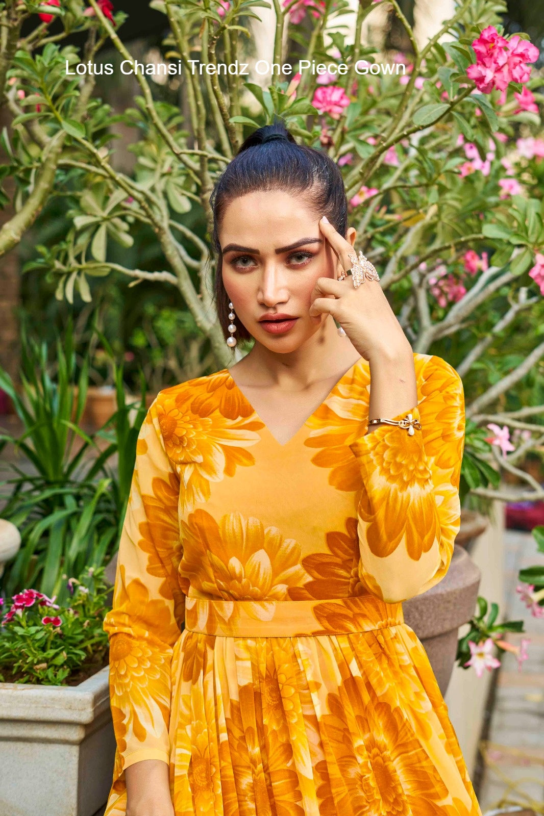 Lotus Chansi Trendz Georgette One Piece Gown Wholesale Price