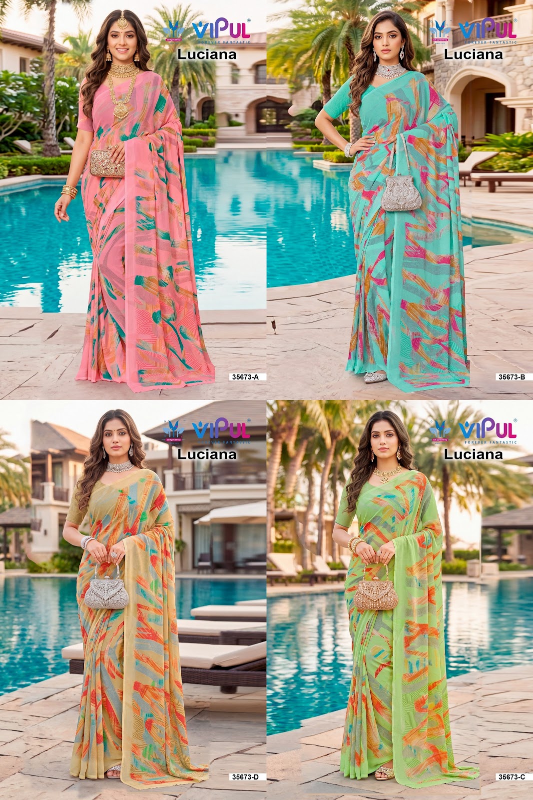 Luciana 0205 Vipul Sarees Exporter Gujarat