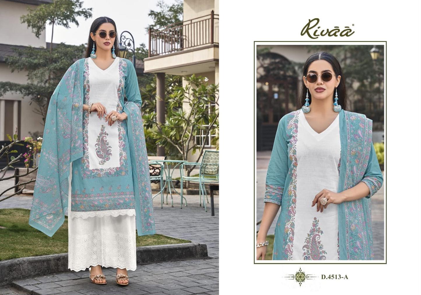 Lucy 2 Rivaa Lawn Pakistani Salwar Suits Supplier Ahmedabad