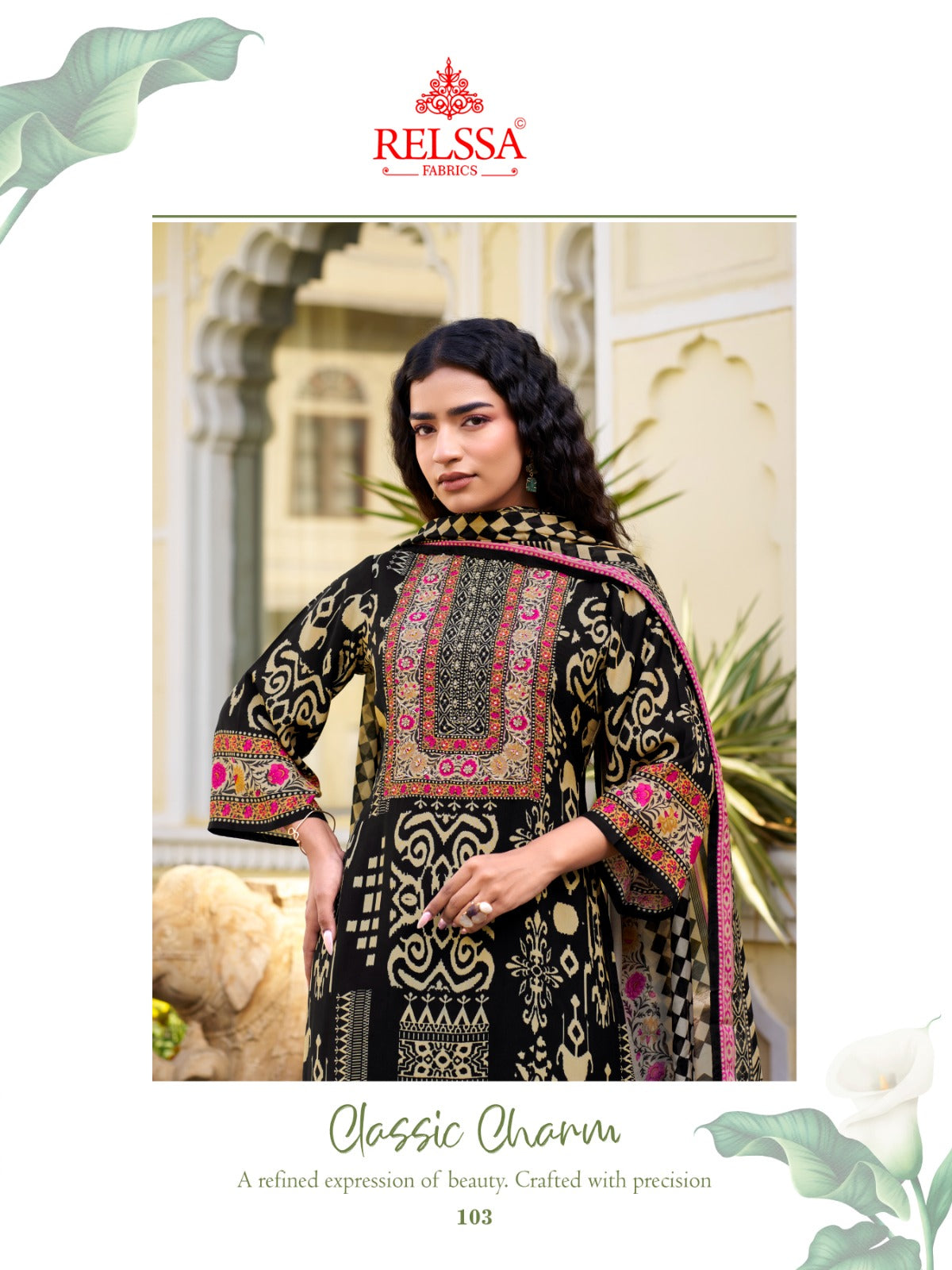 Lumina Relssa Fabrics Pure Maslin Pant Style Suits Wholesaler Ahmedabad